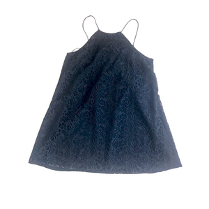 zara basic black lace mini dress